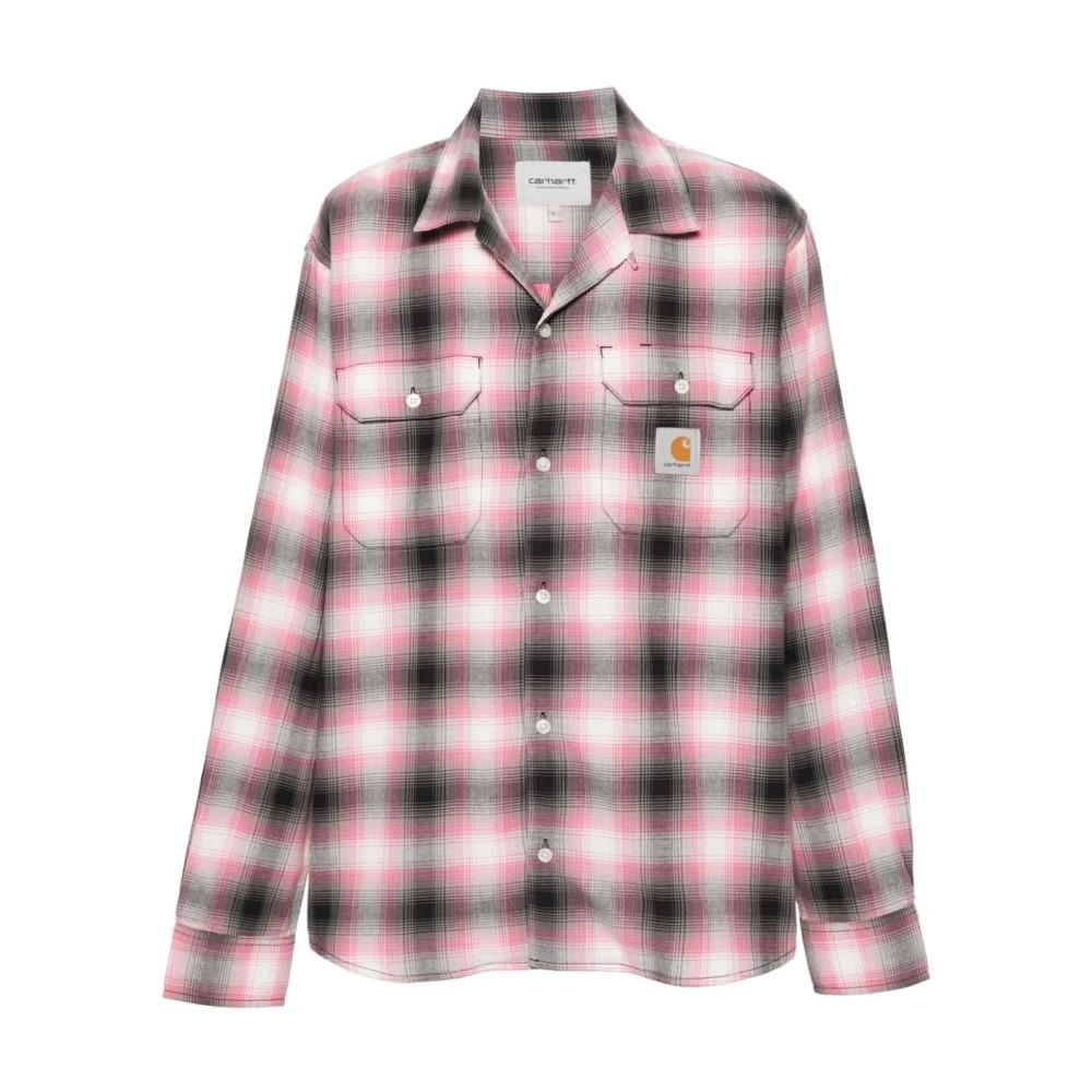 Check Pattern Camp Collar Shirt