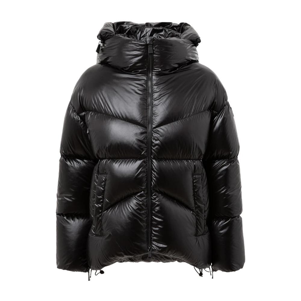 Hooded Puffer Jacket with Disappearing Logo