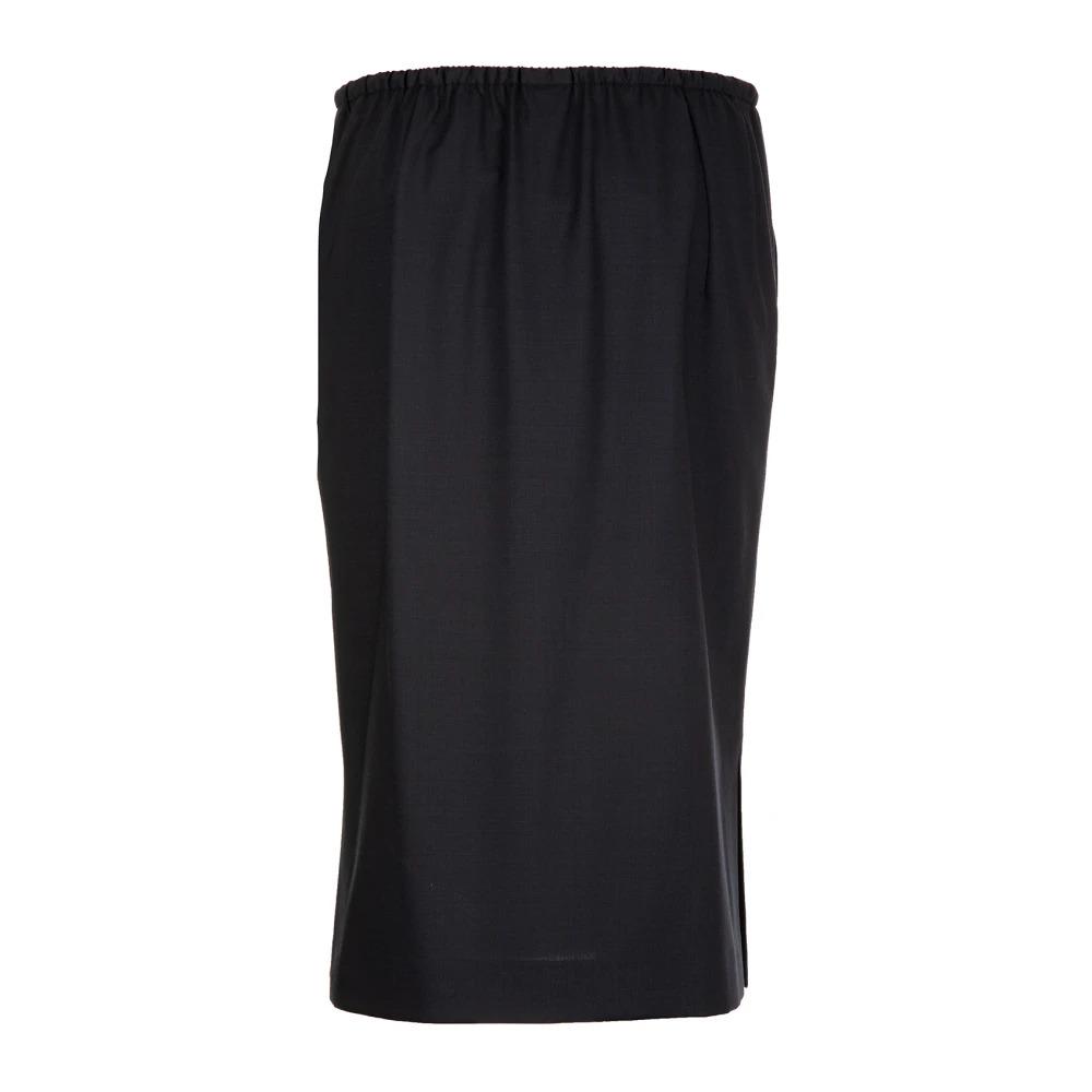 Classic Black Midi Pencil Skirt