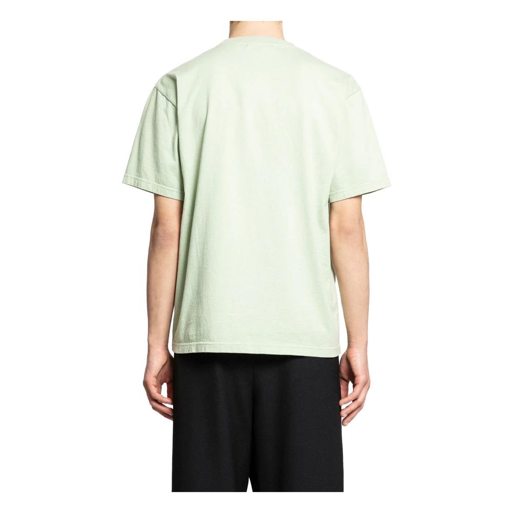 Pale Green Twin Peaks Print T-Shirt