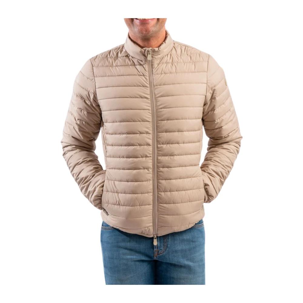 Men Quilted Horizontal Puffer Jacket