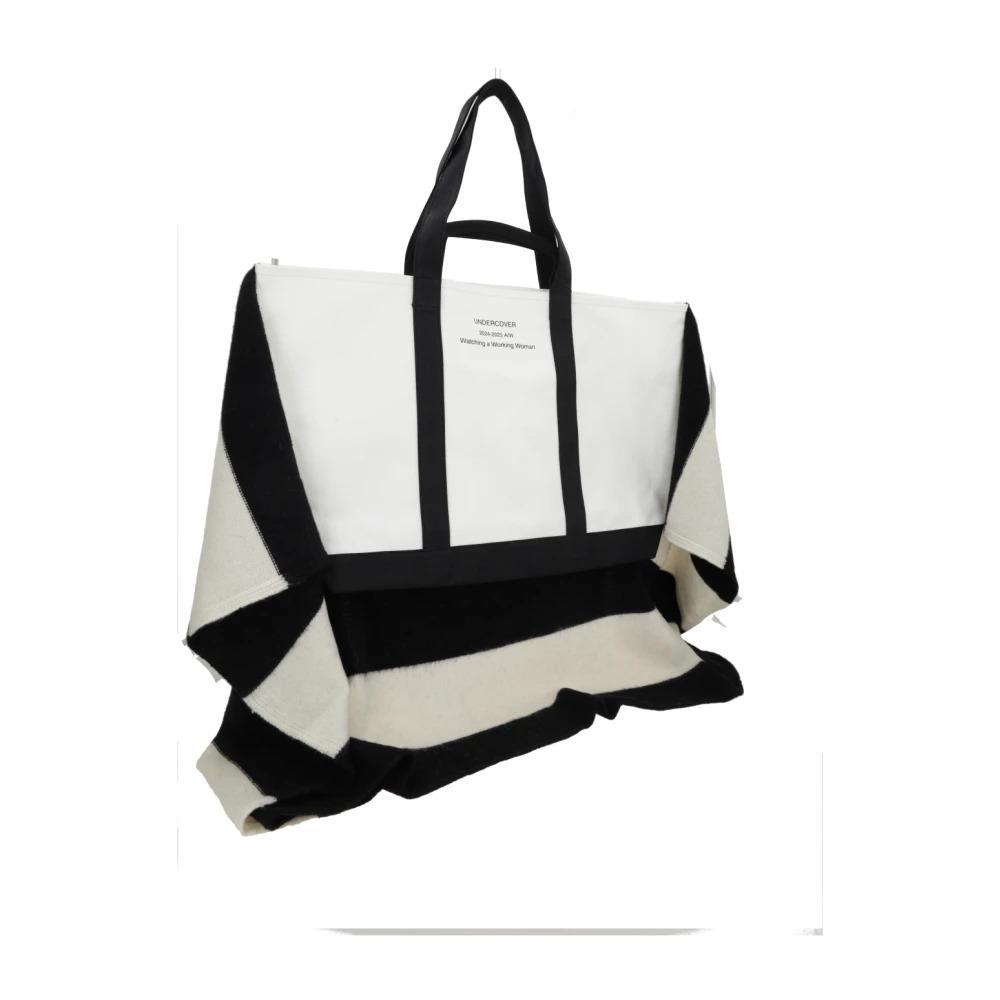 Striped Canvas Tote Bag