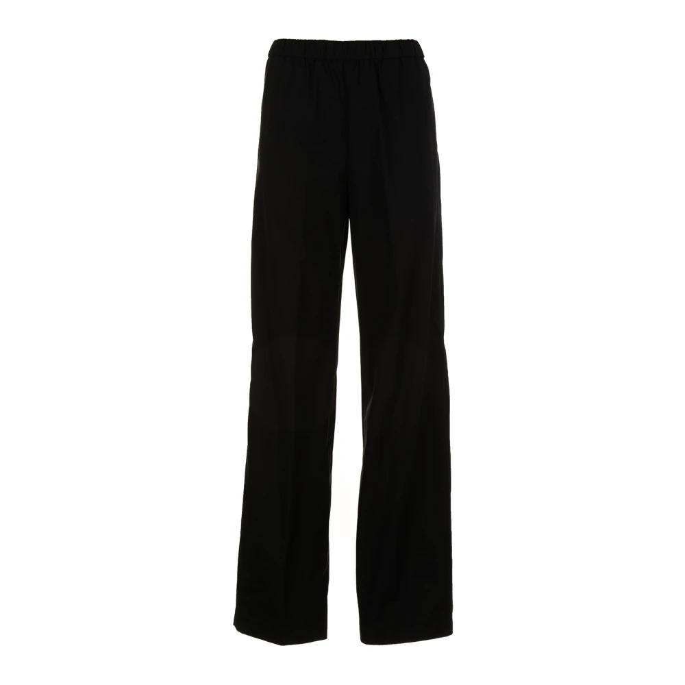 Black Wide Trousers - Fashion-Forward Style