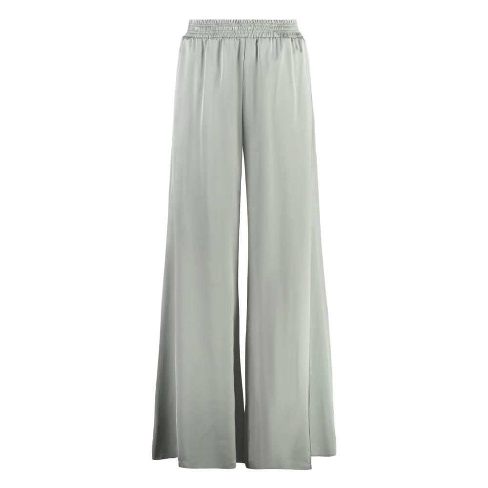 High-waist wide-leg trousers