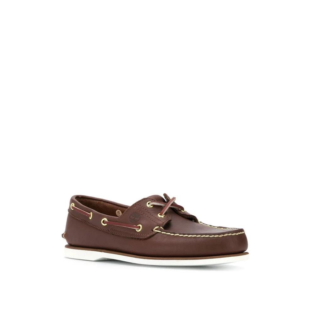 Brown Leather Moccasin Flat Shoes