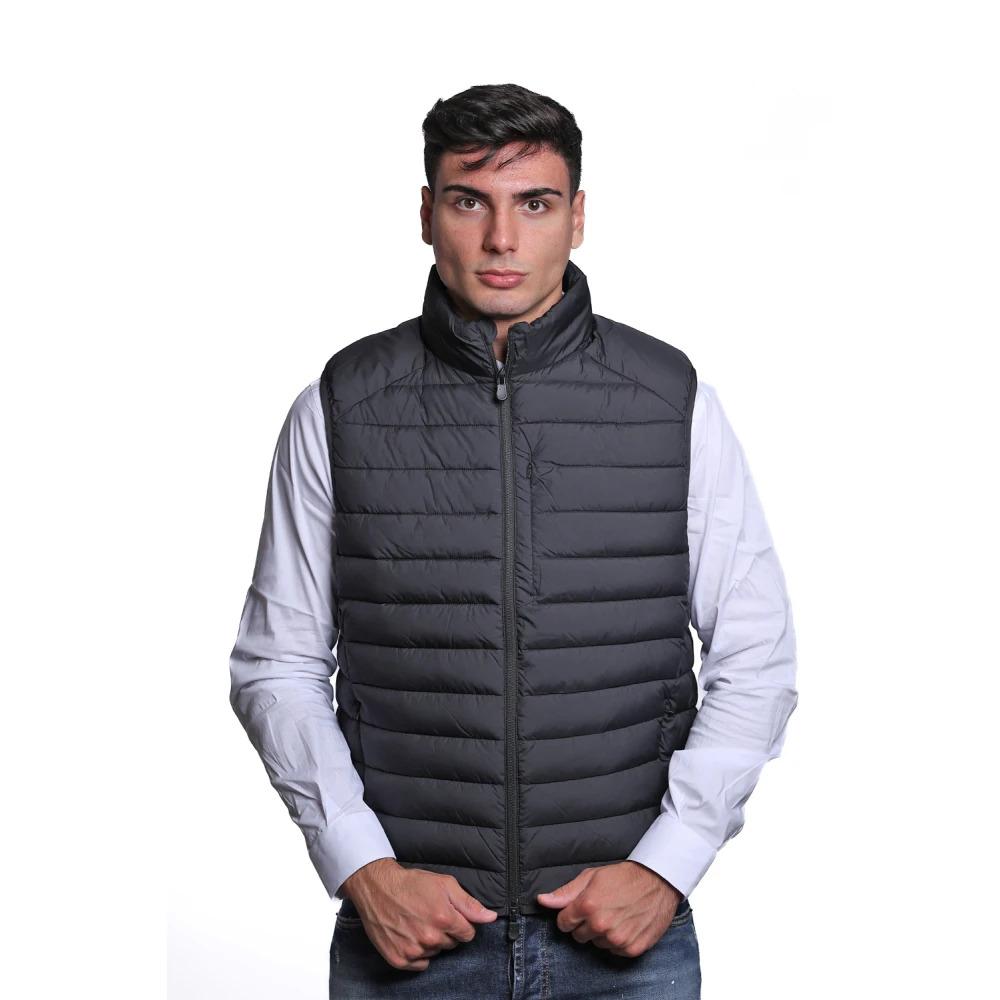 Quilted Sleeveless Jacket Black