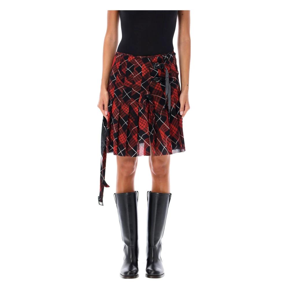 Tartan Wrap Skirt Red Black