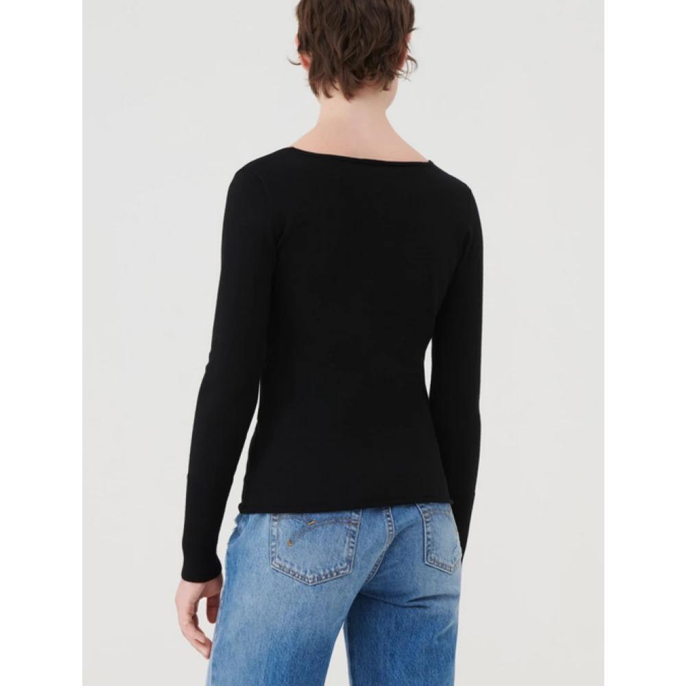 Black Viscose Blend Sweater