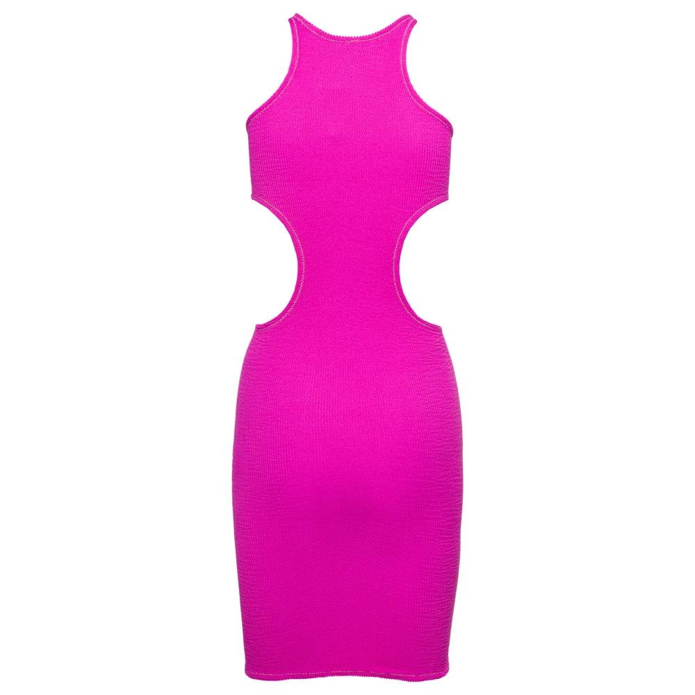 Fuchsia Halterneck Mini Dress