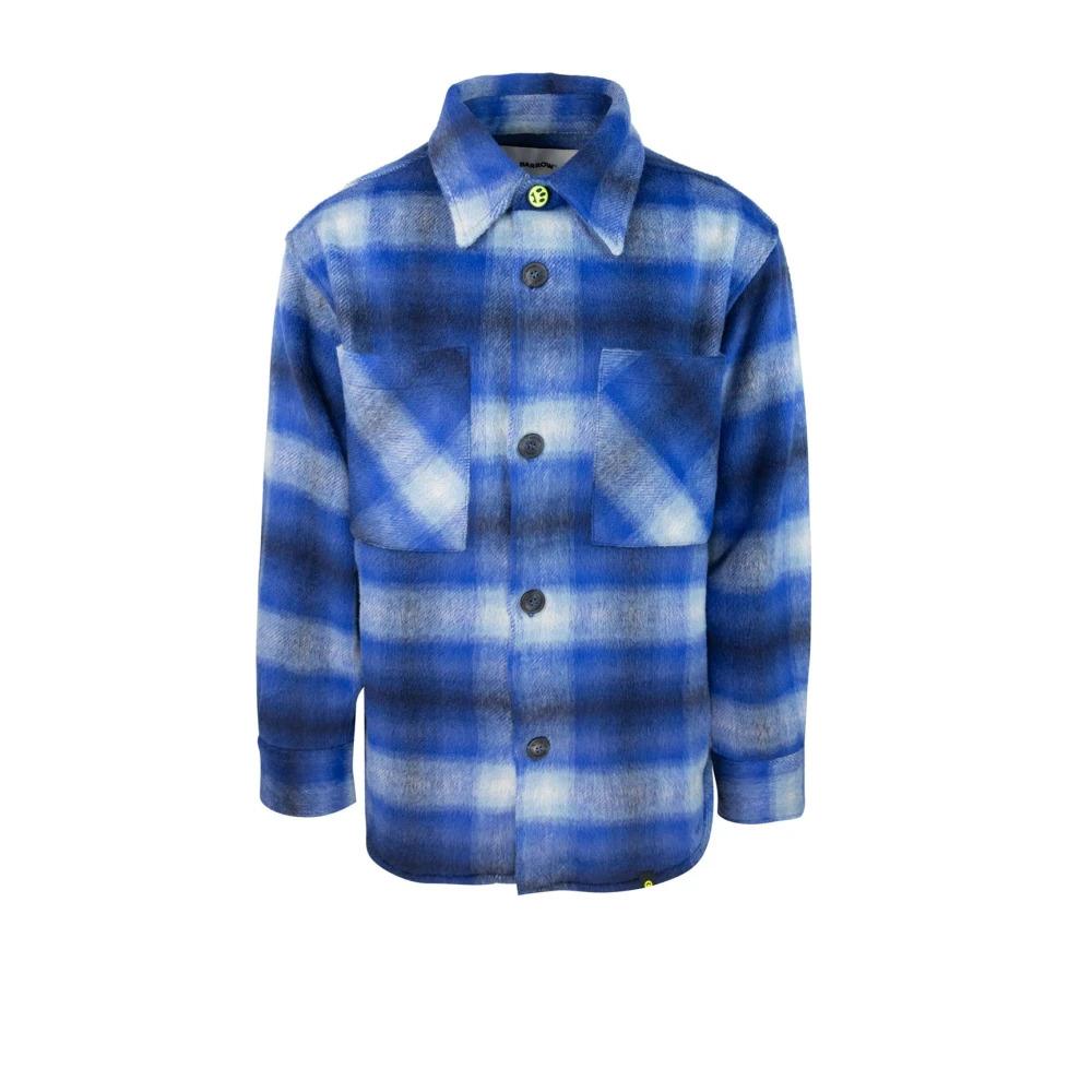 Blue Checkered Shirt with Pockets