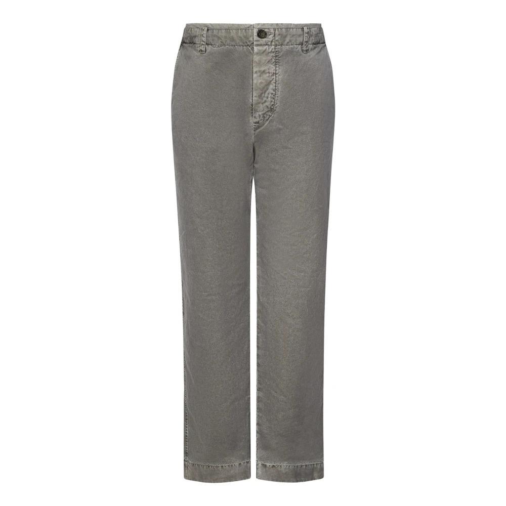 Grey Trousers with Straight Fit