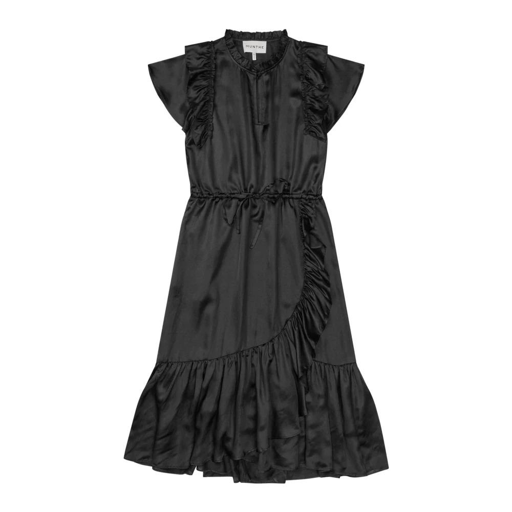 Black Dress with Ruffle Details