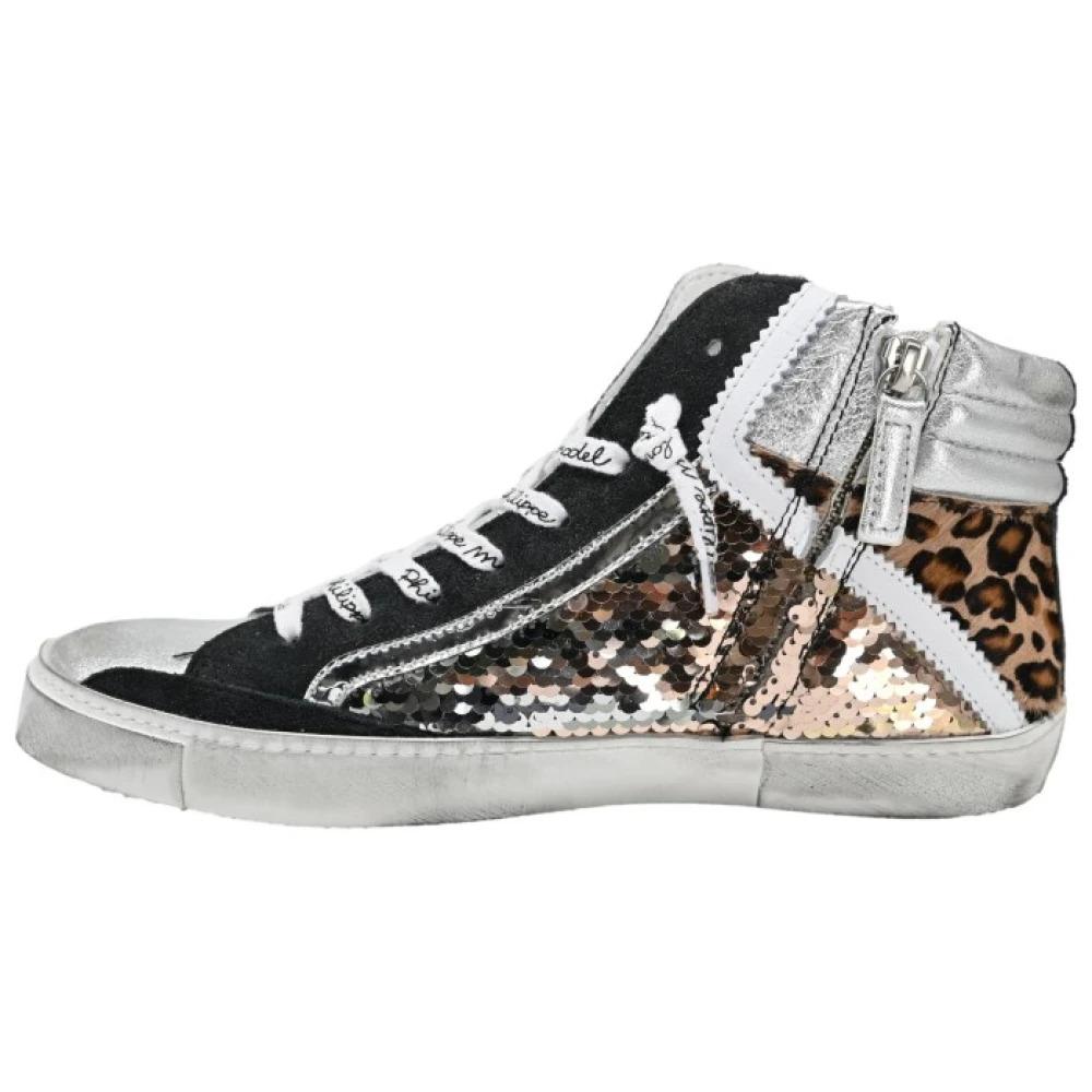 Bronze Sequin High Woman Sneakers