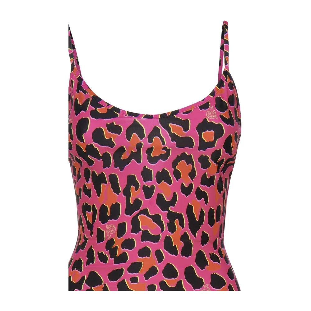 Leopard Print Fuchsia Top