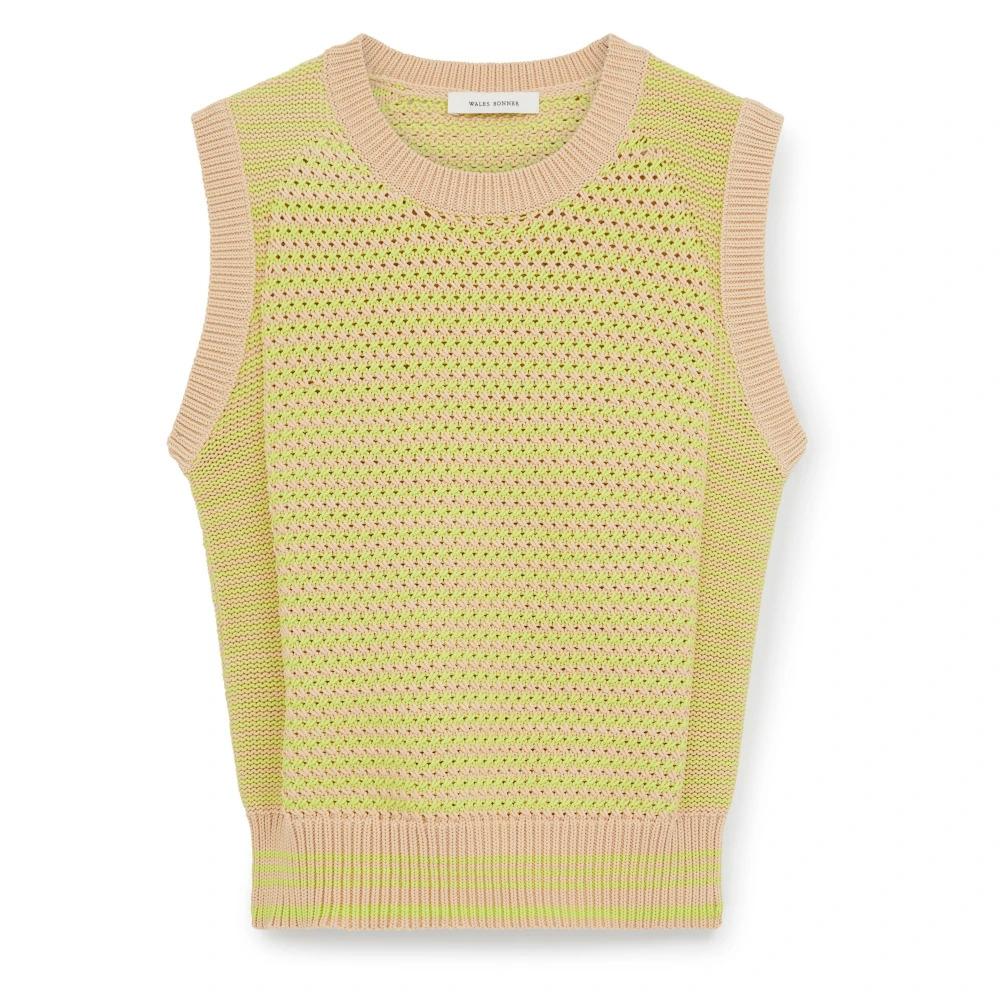 Stylish Unity Sweater Vest Lime Beige