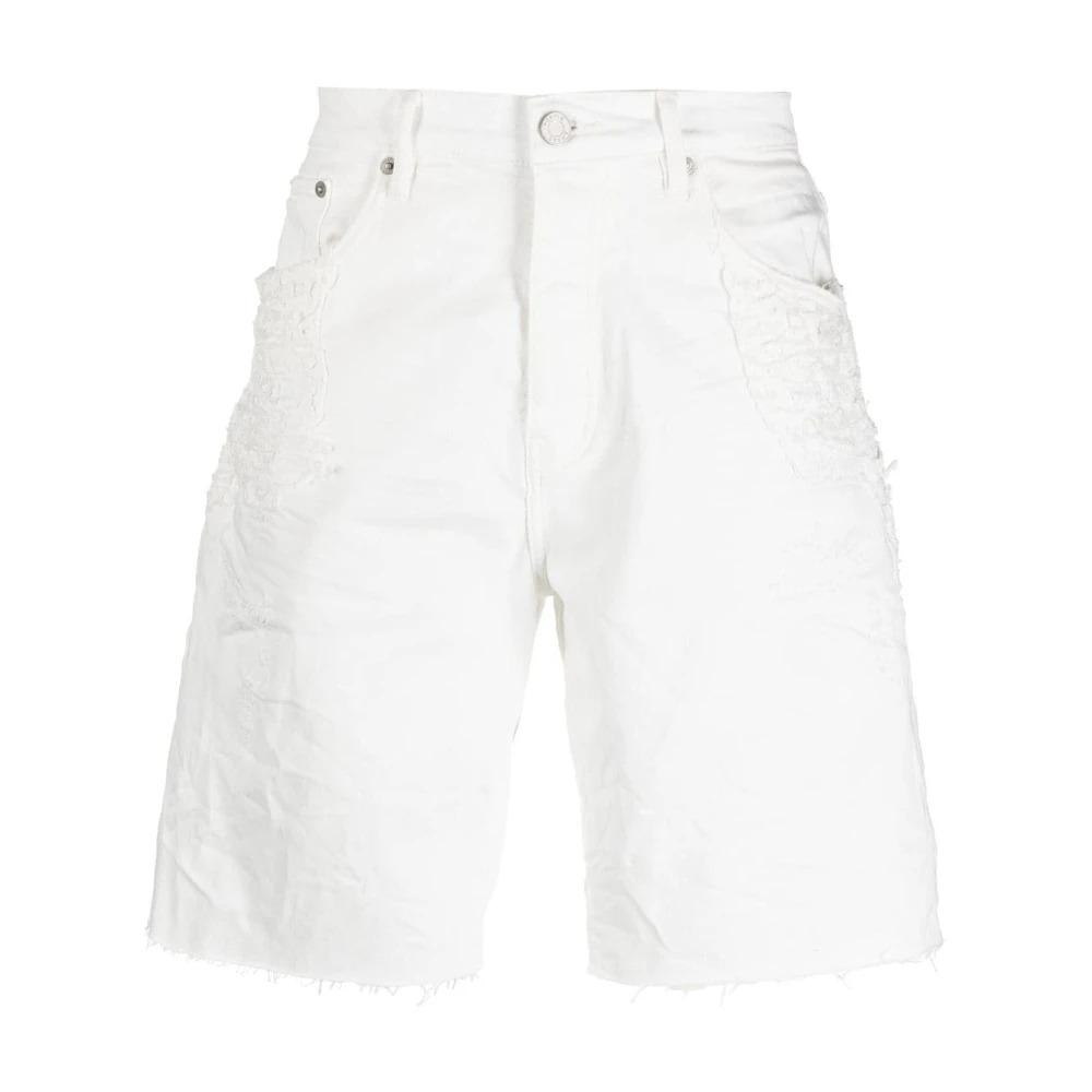 Purple Brand Shorts White