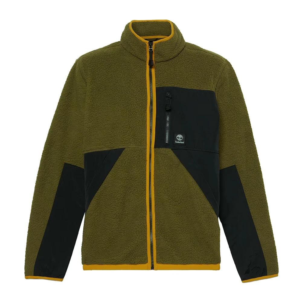 Long Olive Green Fleece Jacket