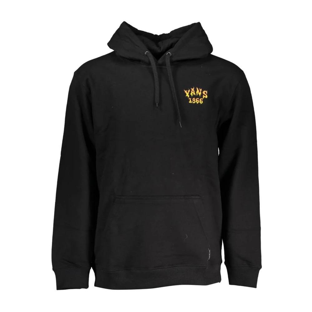 Hooded Fleece Sweatshirt with Logo Print and Central Pocket