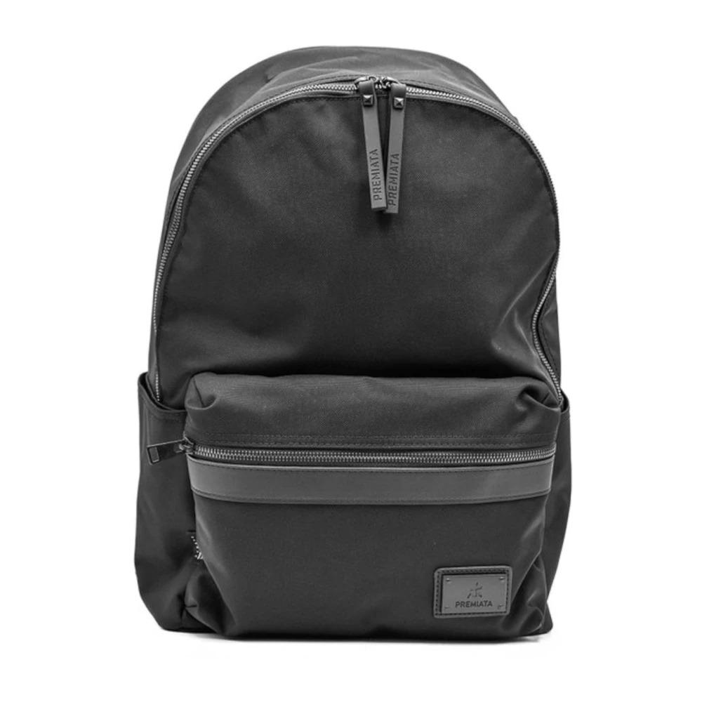 Cordura Black Backpack with Zip Closure