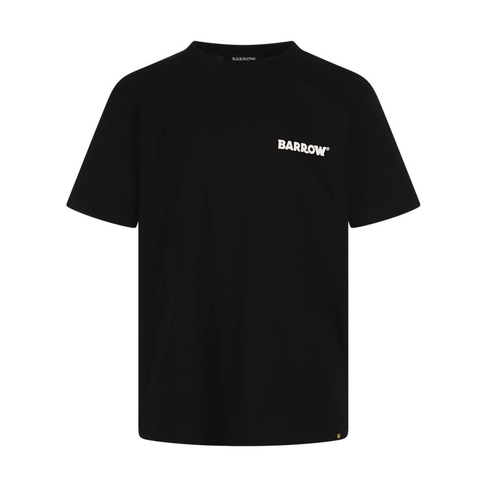 Black Cotton T-shirt with Iconic Smile