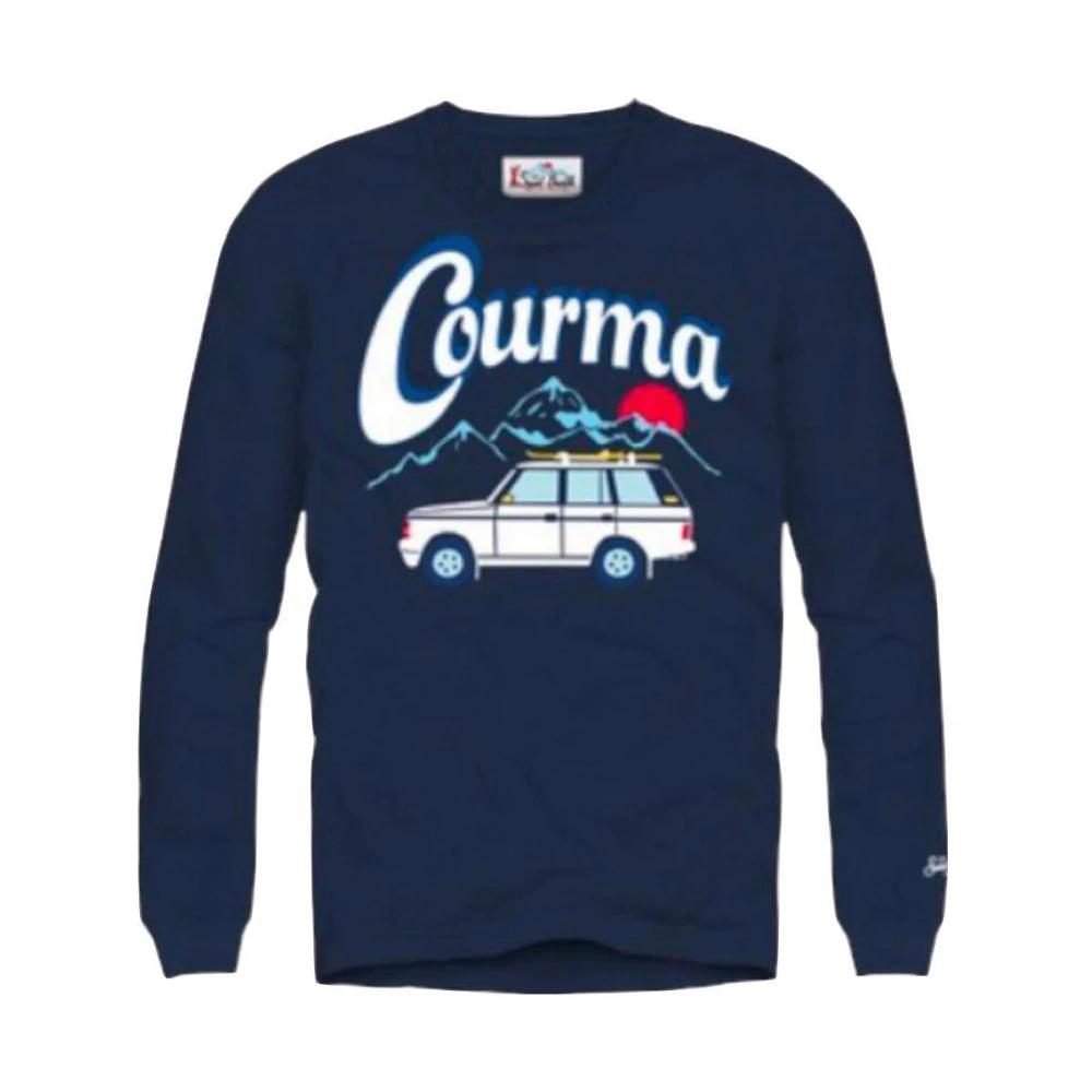 Long Sleeve Cotton T-shirt Blue