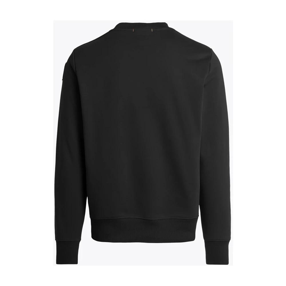 Black Ribbed Sweater with Iconic Details