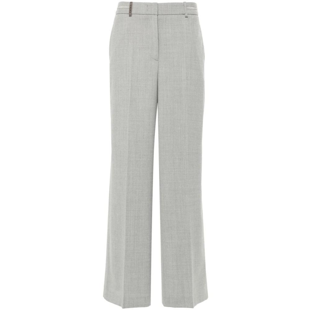 Grey Wool Blend Trousers