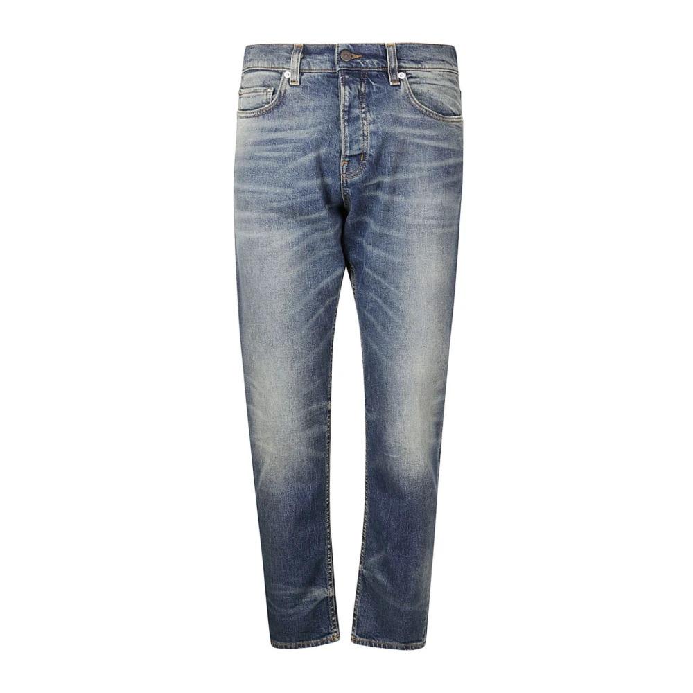 Blue Slim Cut Jeans with Logo