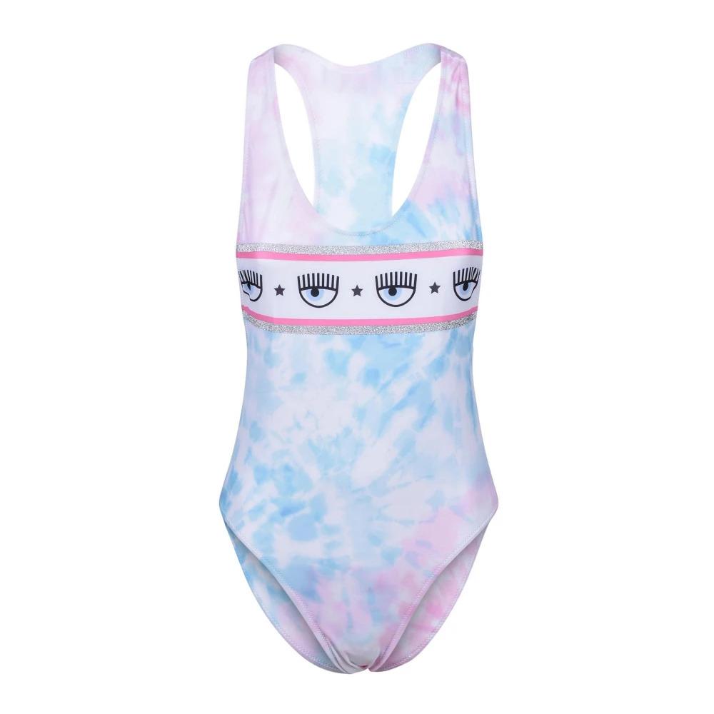 Womens White / Light Blue Swimsuit