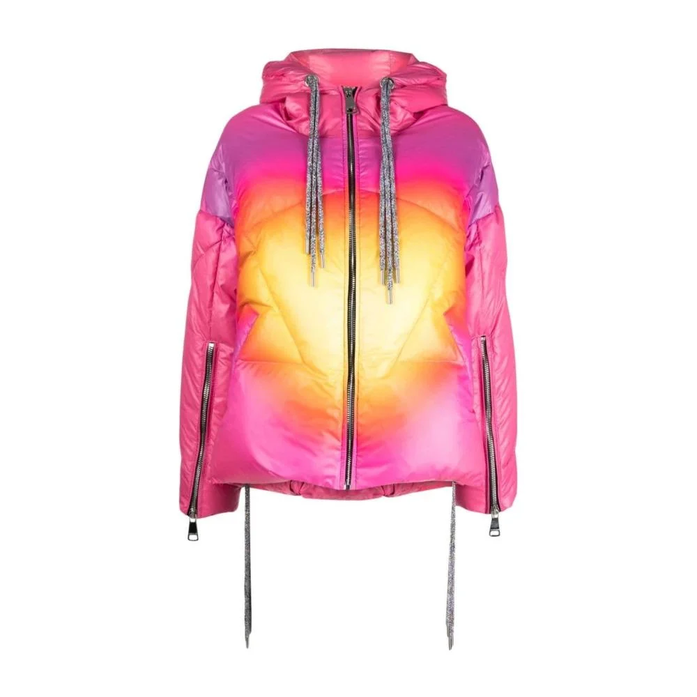 Gradient Hooded Puffer Jacket