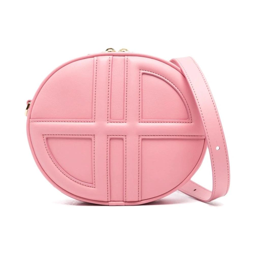 Rose Pink Leather Shoulder Bag