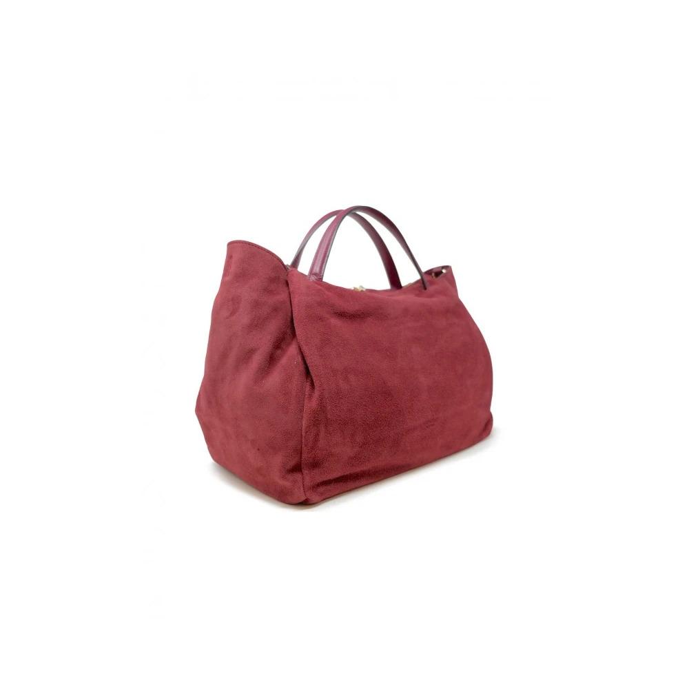 Bordeaux Leather Shoulder Bag FW24