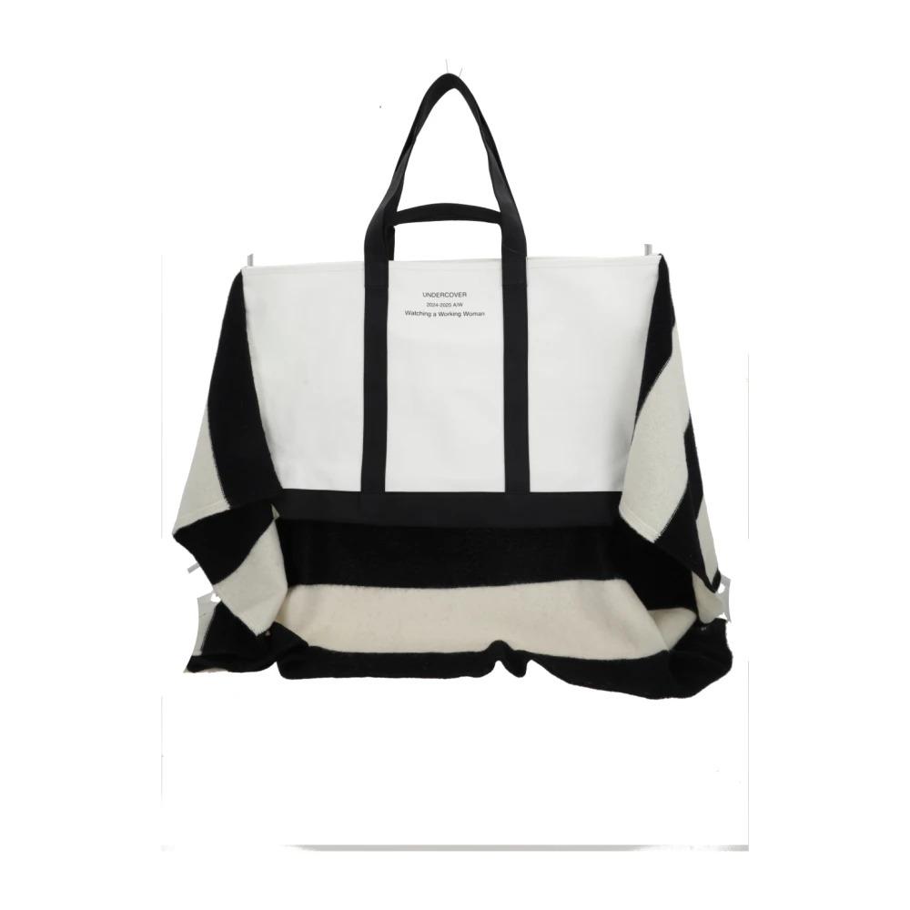 Striped Canvas Tote Bag