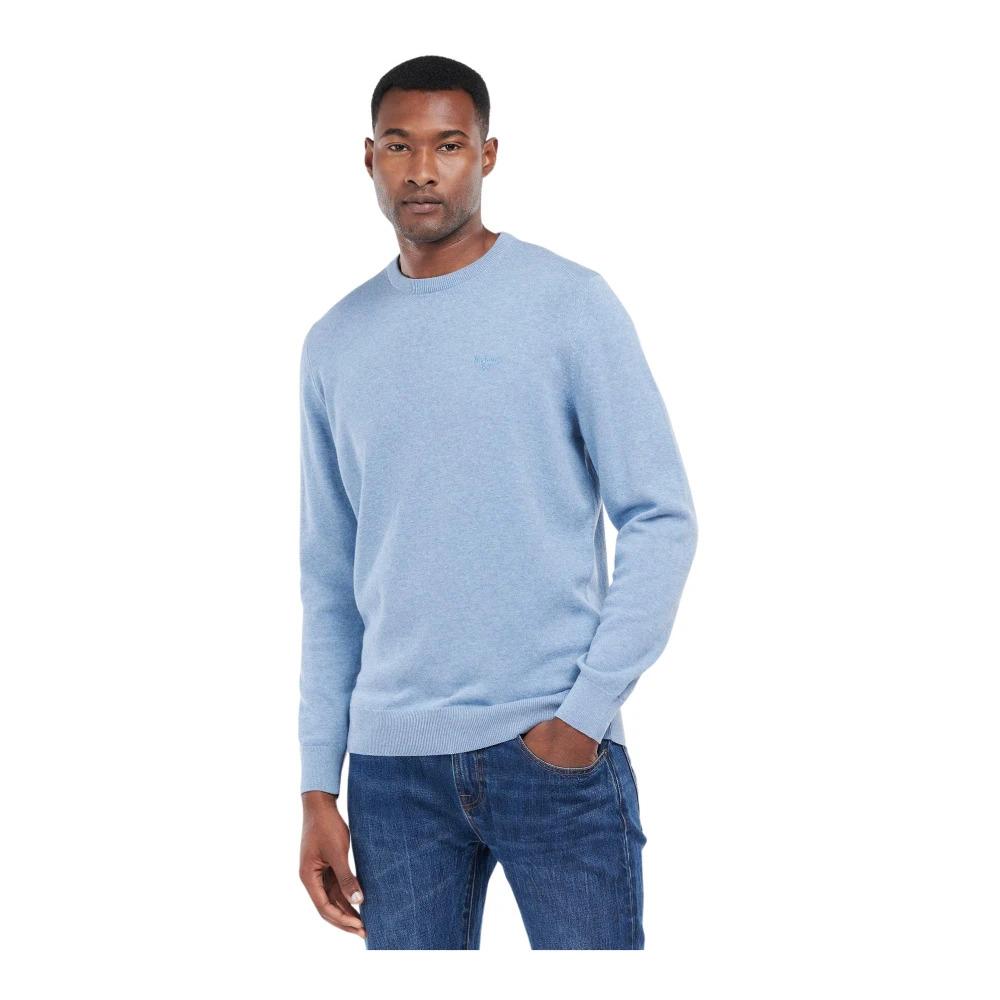 Light Blue Pima Cotton Crew Sweater