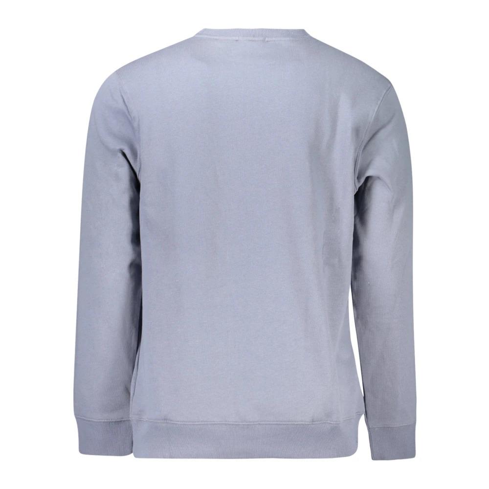 Blue Long Sleeve Sweatshirt with Print