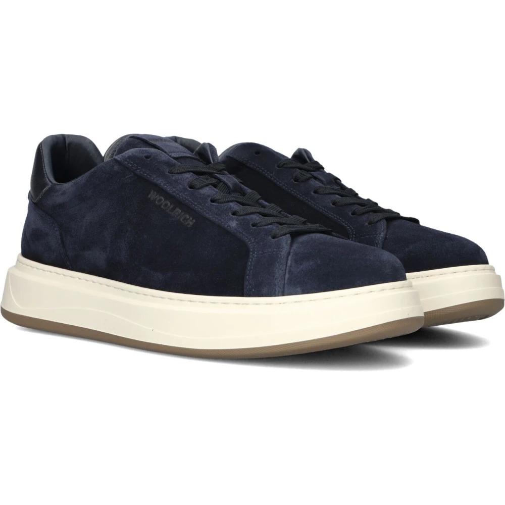 Blue Suede Court Sneakers Men