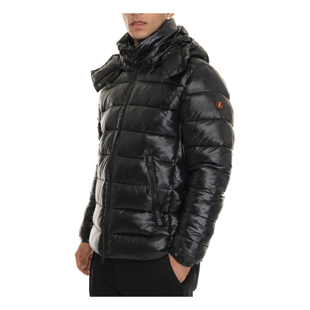 Glossy Quilted Florian Jacket with Hood