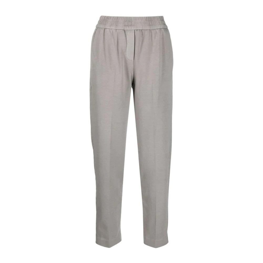 White Trousers with Elasticated Waistband