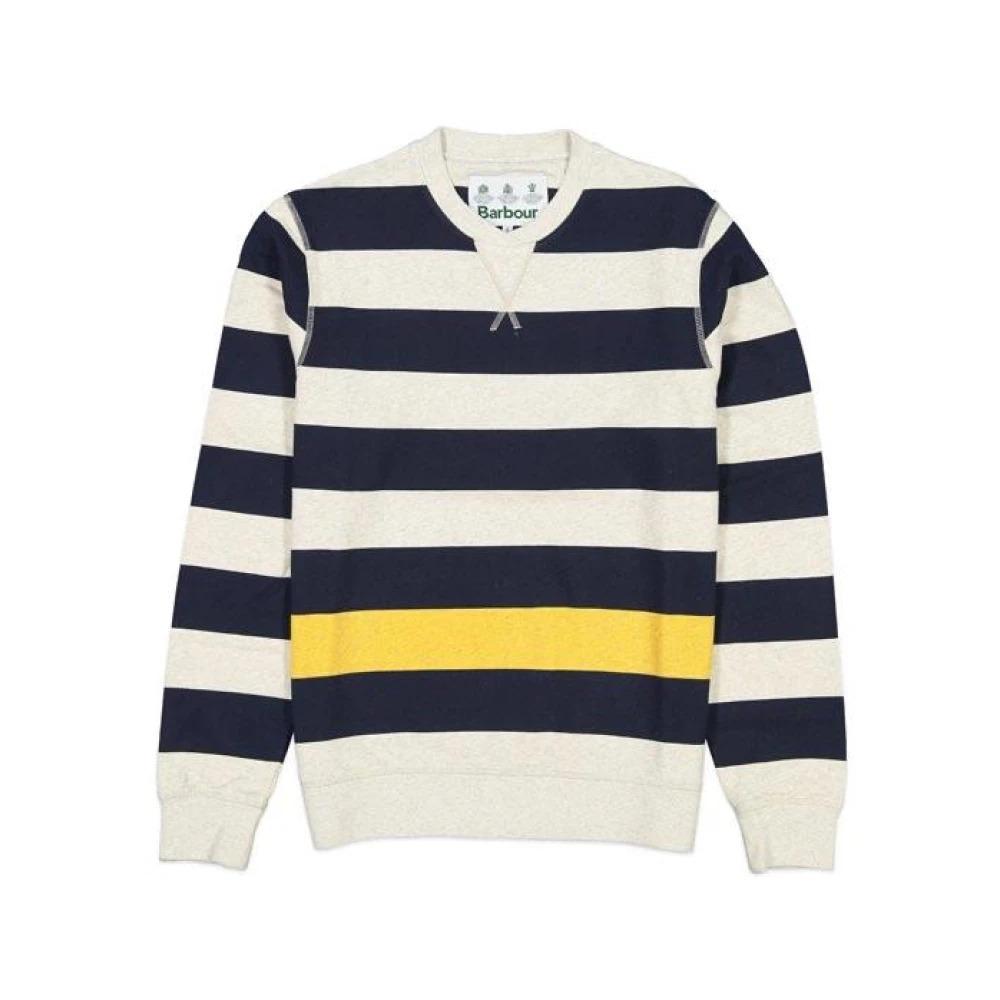 Navy Stripe Crew Sweatshirt