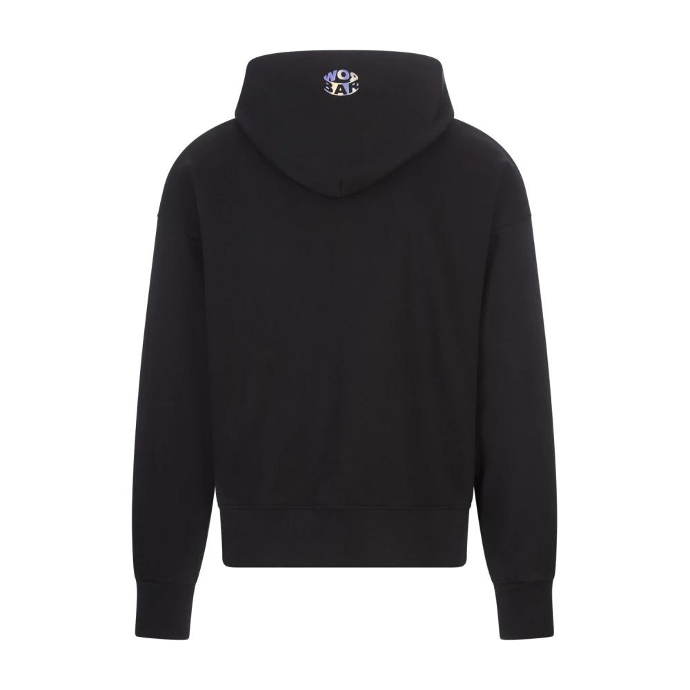 Black Oversized Hoodie with Iconic Smail