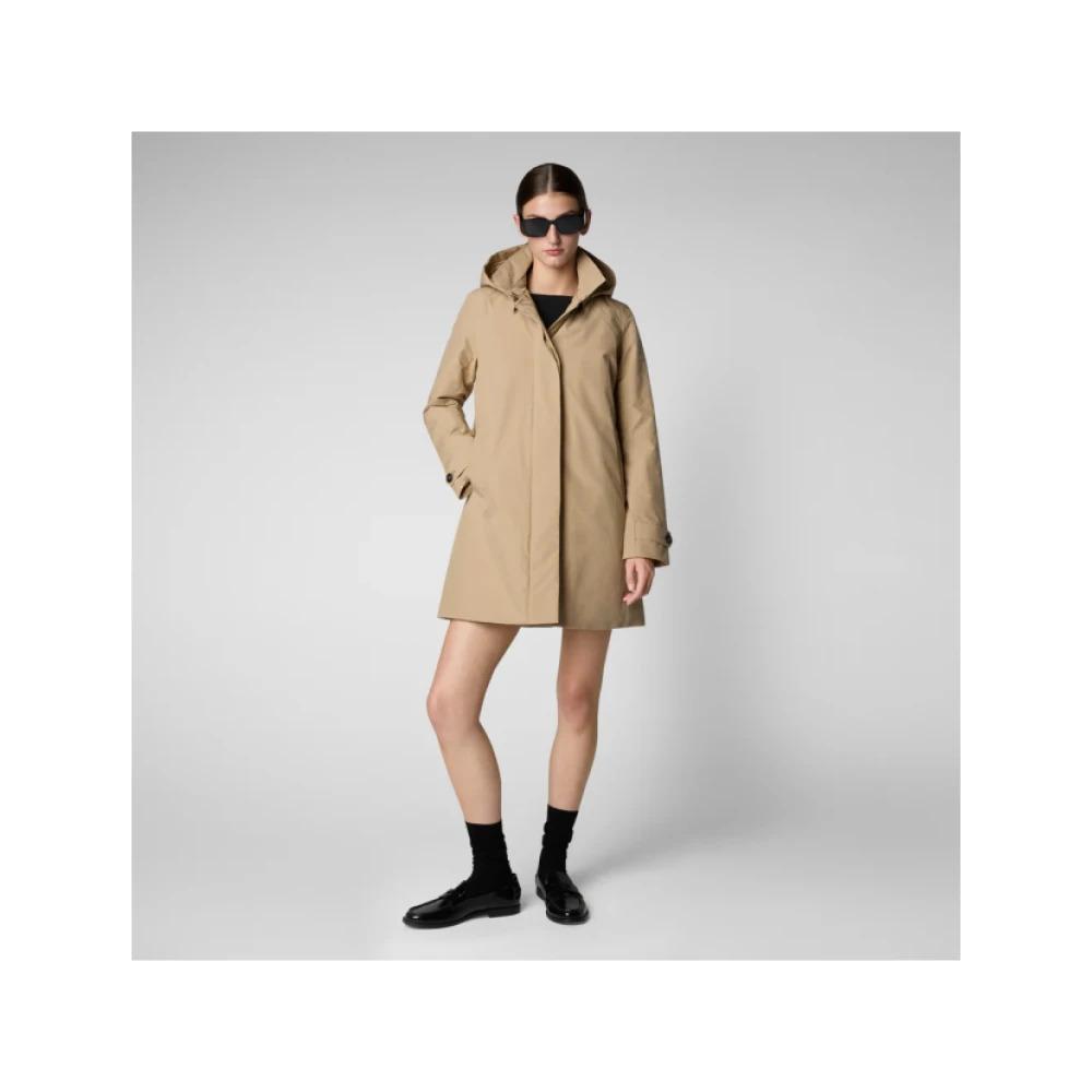 Hooded Stardust Beige Coat