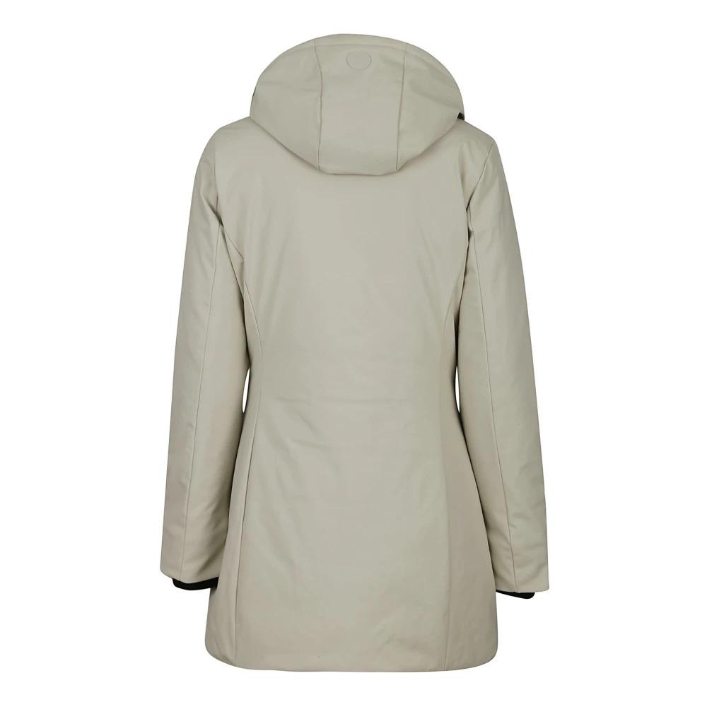 Ice-Colored Nylon Jacket with Hood