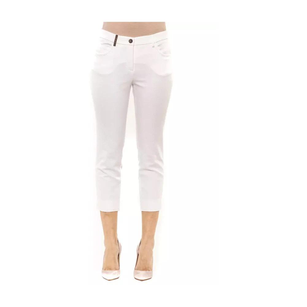 High Waist Cotton Ankle Pants