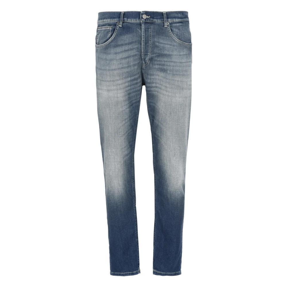 Blue Cotton Jeans with Five Pockets