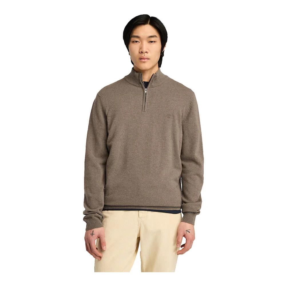 Brown Zip Sweater Cohas Brook