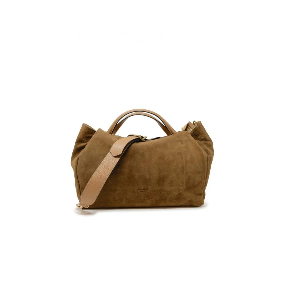 Hazelnut Leather Shoulder Bag FW24