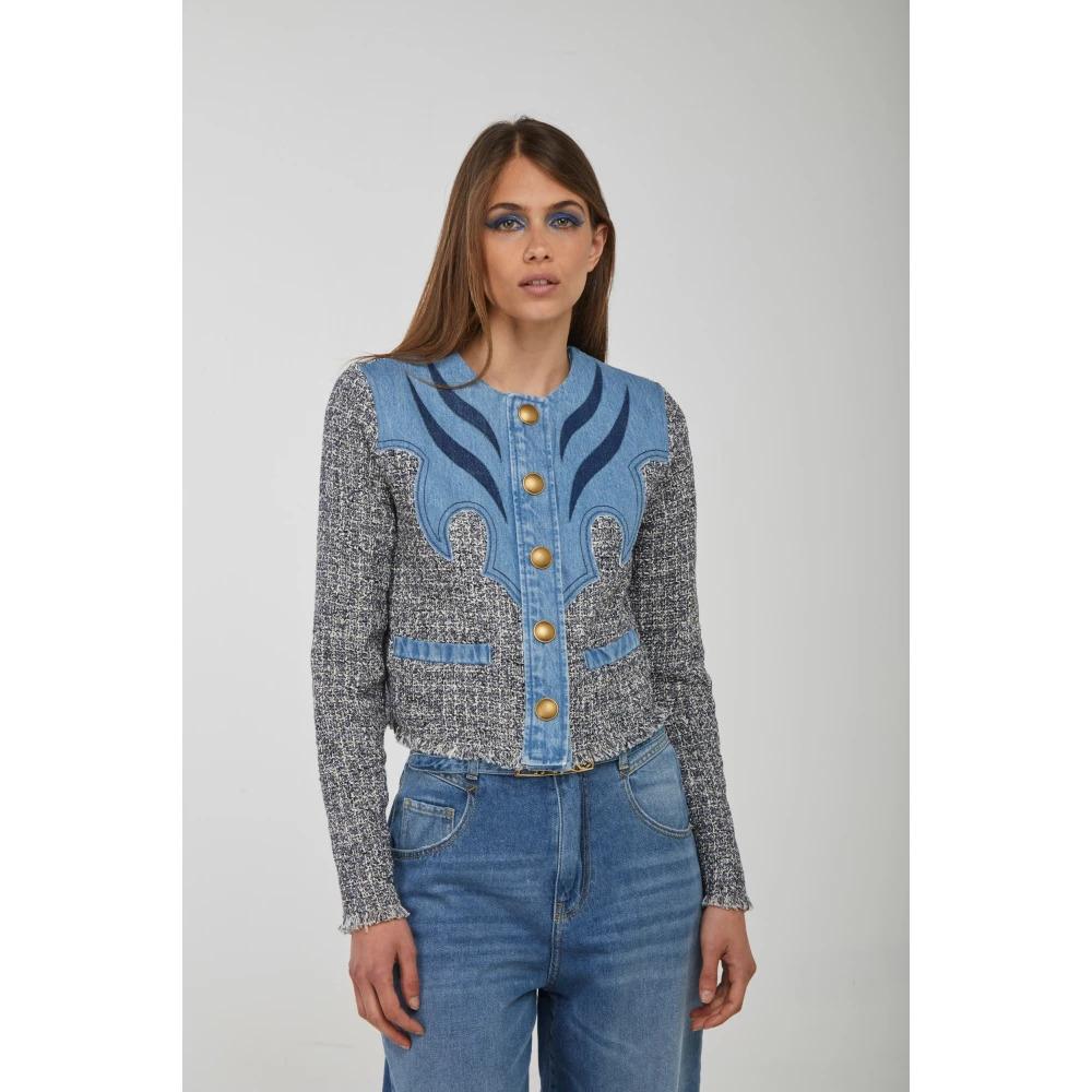 Short Tweed and Denim Jacket