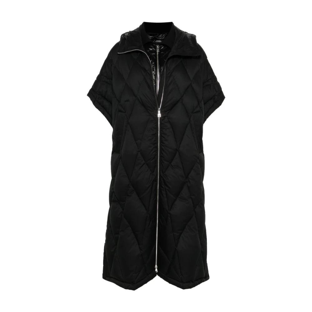 Diamond Quilted Black Coat