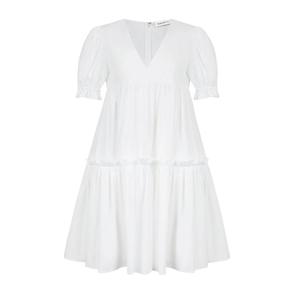 White Poplin Babydoll Dress