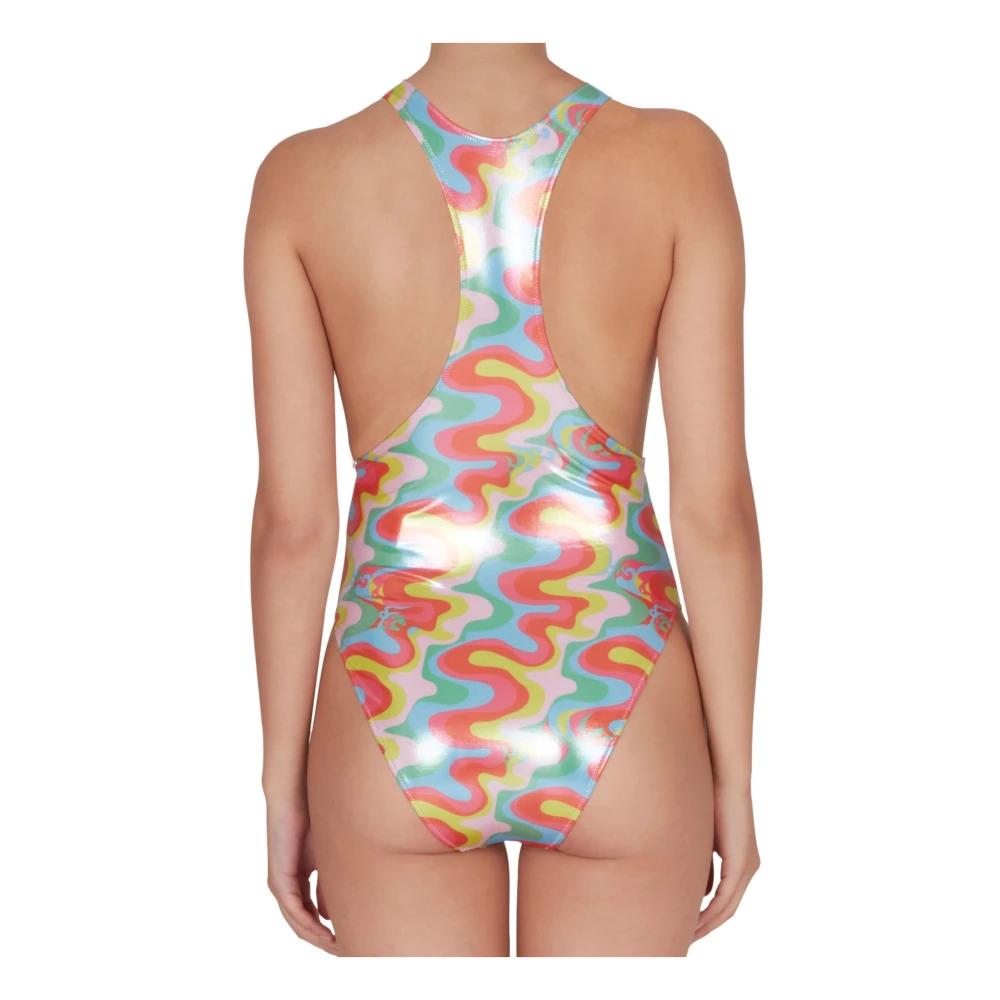 Multicolour Sea Clothing Logo Swimsuit